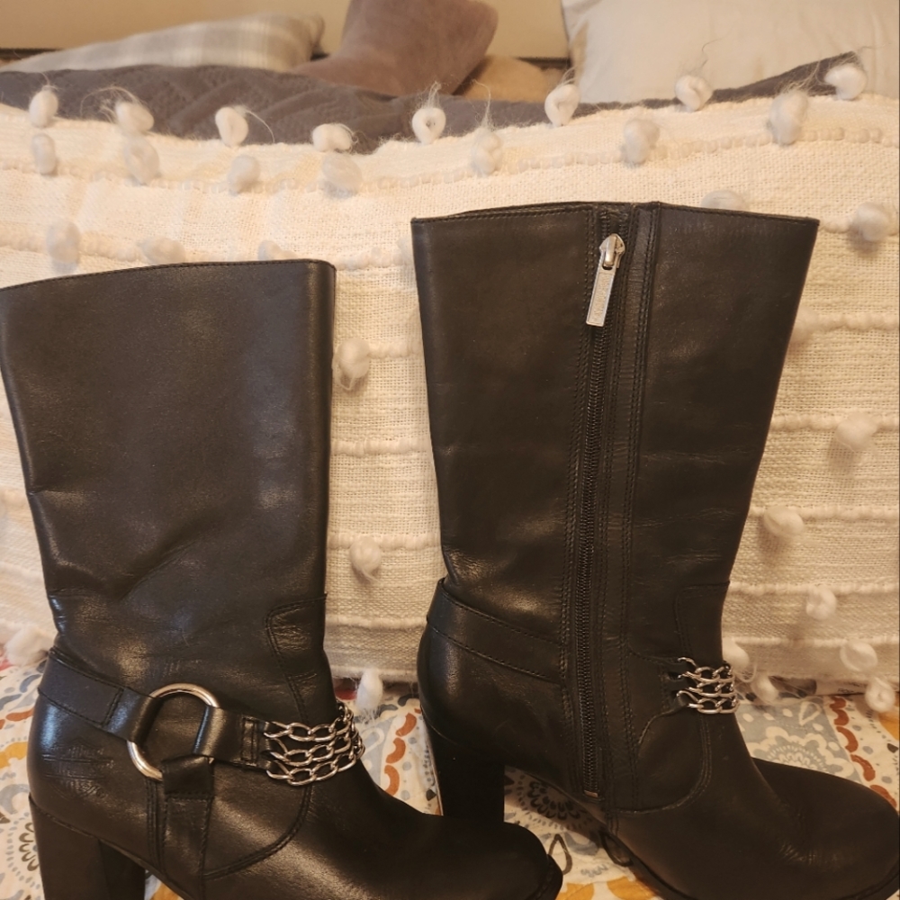 Harley Davidson Sz 8 Black Womens Boots